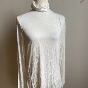 𝅺HALOGEN BNWT White Long Sleeve Top Mock Neck New Sz Medium